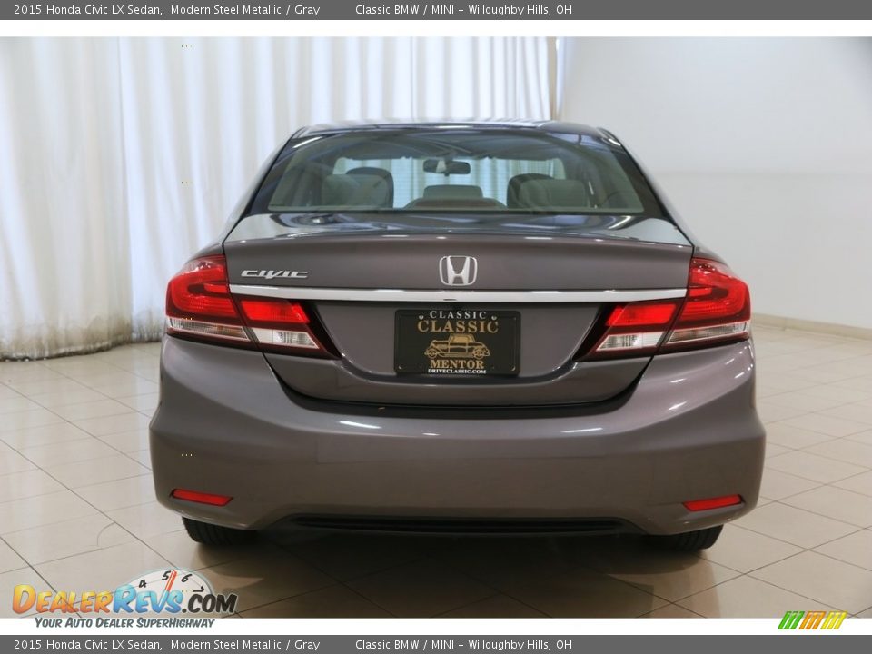 2015 Honda Civic LX Sedan Modern Steel Metallic / Gray Photo #19