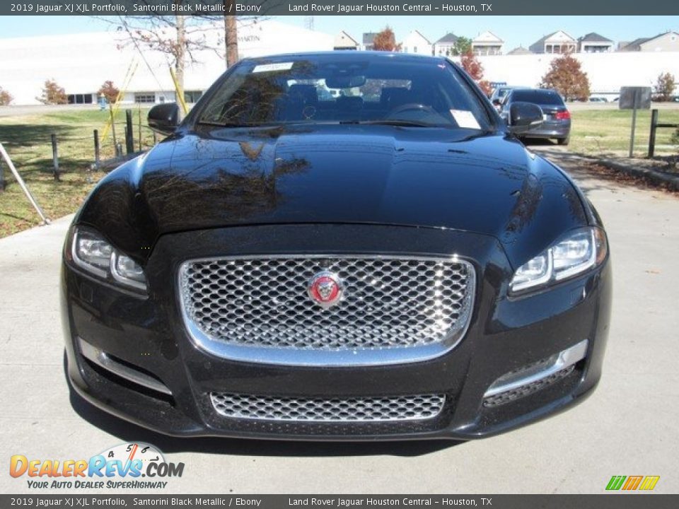 2019 Jaguar XJ XJL Portfolio Santorini Black Metallic / Ebony Photo #9