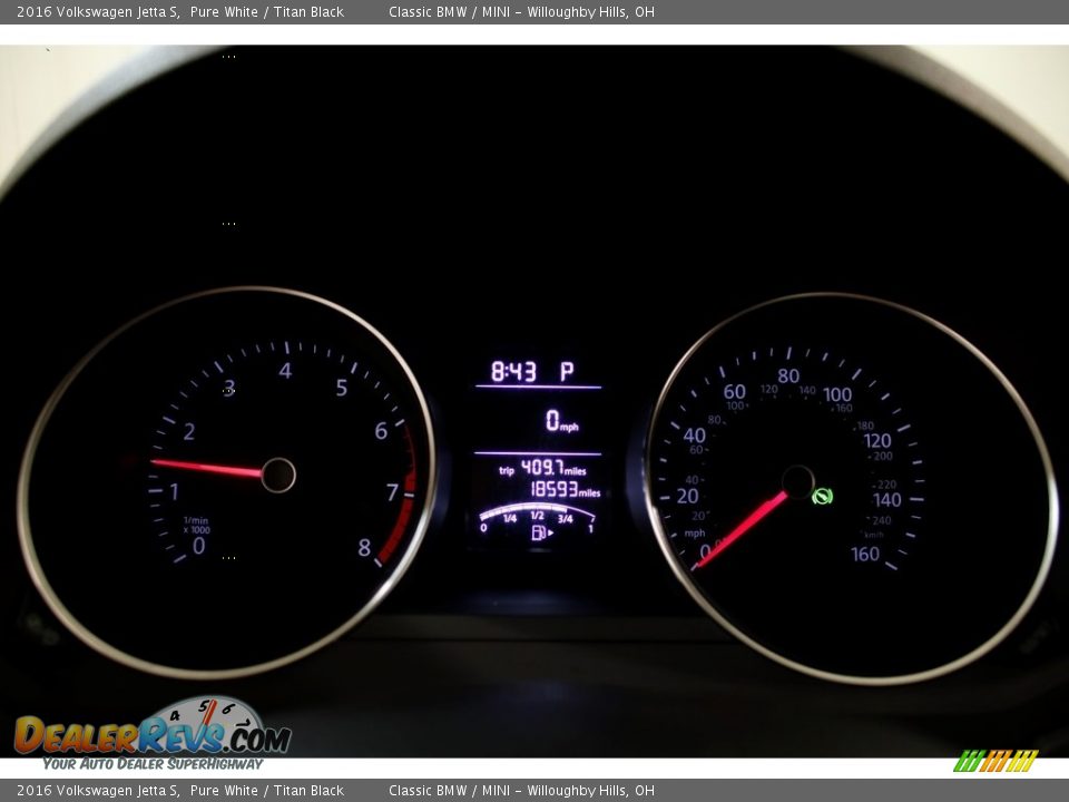 2016 Volkswagen Jetta S Pure White / Titan Black Photo #7