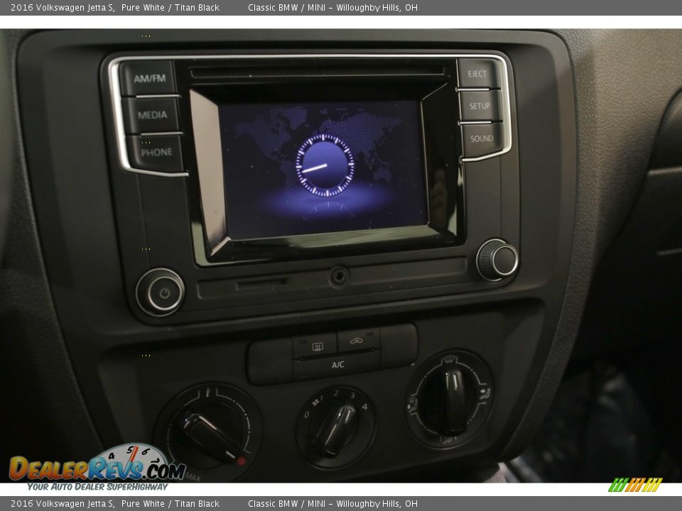 2016 Volkswagen Jetta S Pure White / Titan Black Photo #8