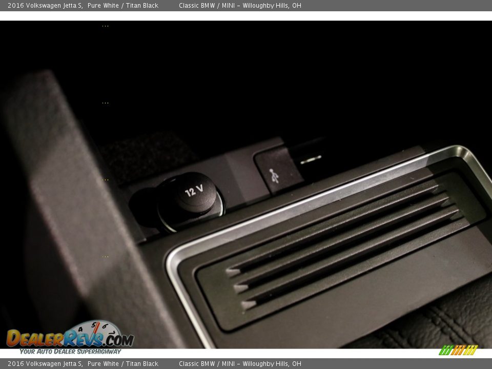 2016 Volkswagen Jetta S Pure White / Titan Black Photo #12