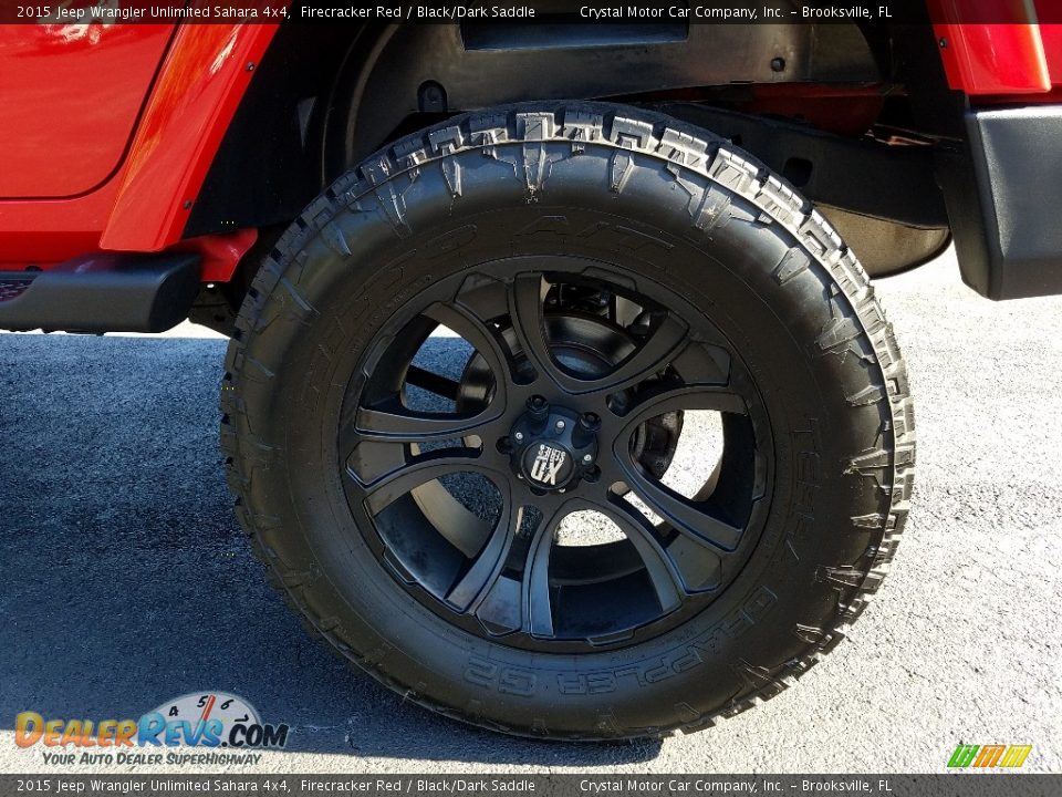 2015 Jeep Wrangler Unlimited Sahara 4x4 Firecracker Red / Black/Dark Saddle Photo #20