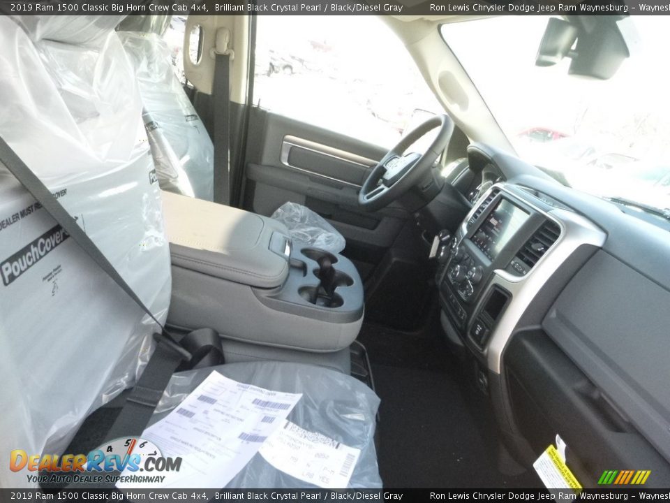 2019 Ram 1500 Classic Big Horn Crew Cab 4x4 Brilliant Black Crystal Pearl / Black/Diesel Gray Photo #9
