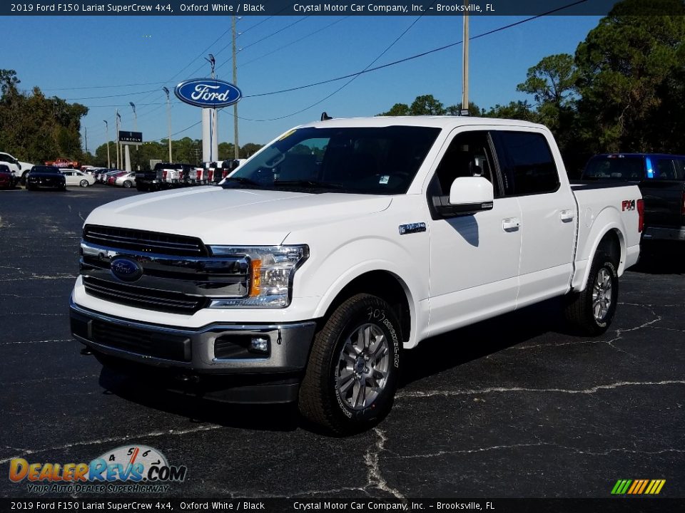 2019 Ford F150 Lariat SuperCrew 4x4 Oxford White / Black Photo #1
