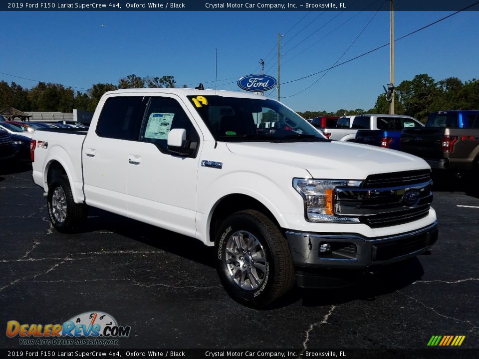 2019 Ford F150 Lariat SuperCrew 4x4 Oxford White / Black Photo #7