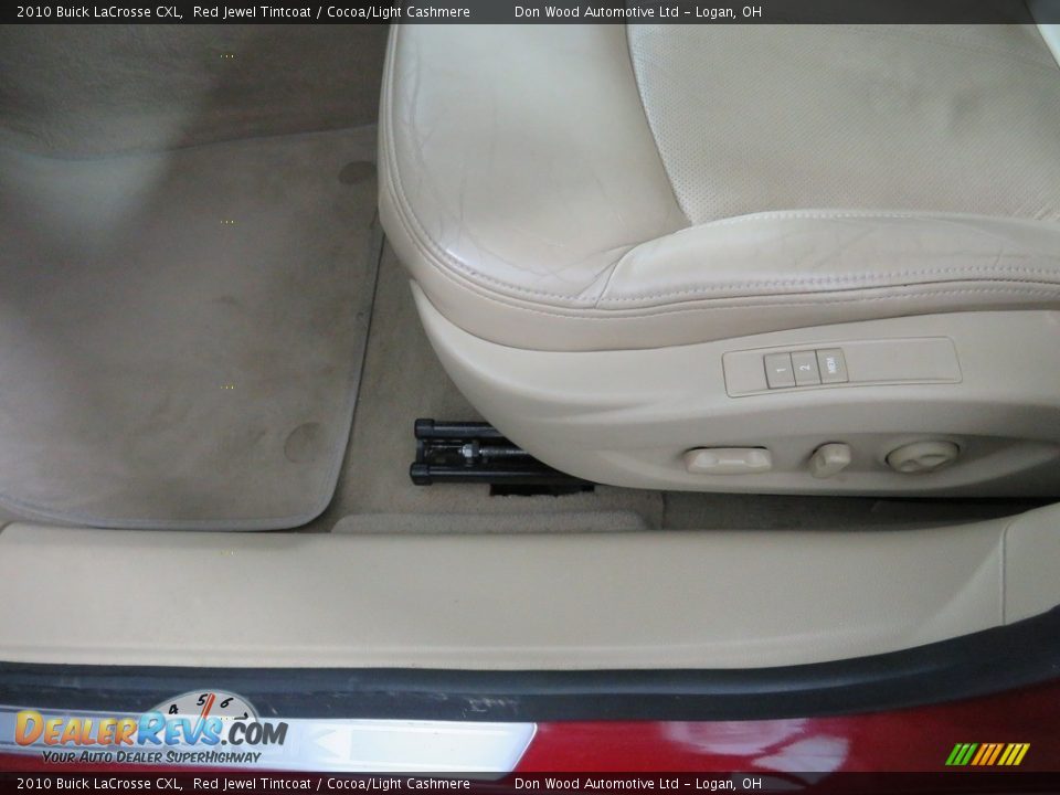 2010 Buick LaCrosse CXL Red Jewel Tintcoat / Cocoa/Light Cashmere Photo #12