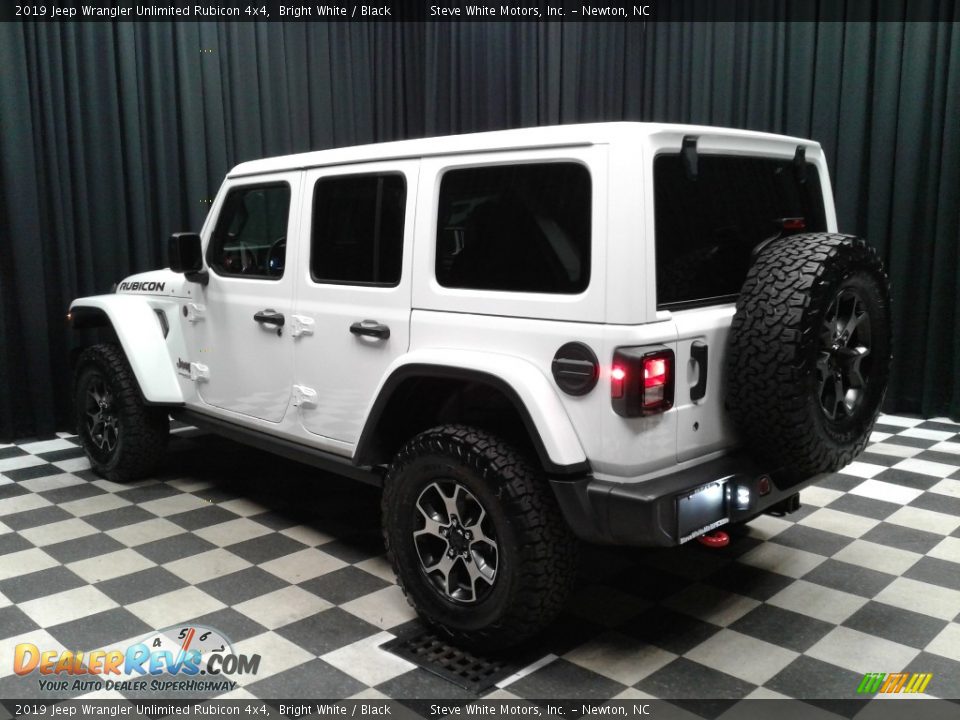 2019 Jeep Wrangler Unlimited Rubicon 4x4 Bright White / Black Photo #8