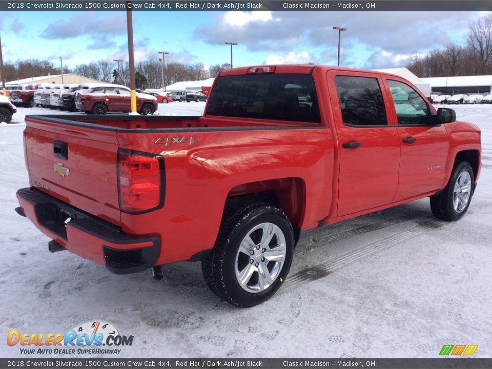 2018 Chevrolet Silverado 1500 Custom Crew Cab 4x4 Red Hot / Dark Ash/Jet Black Photo #6