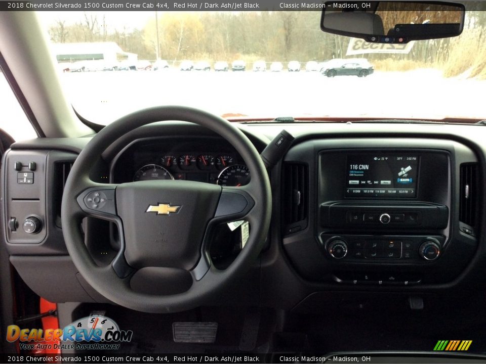 2018 Chevrolet Silverado 1500 Custom Crew Cab 4x4 Red Hot / Dark Ash/Jet Black Photo #12