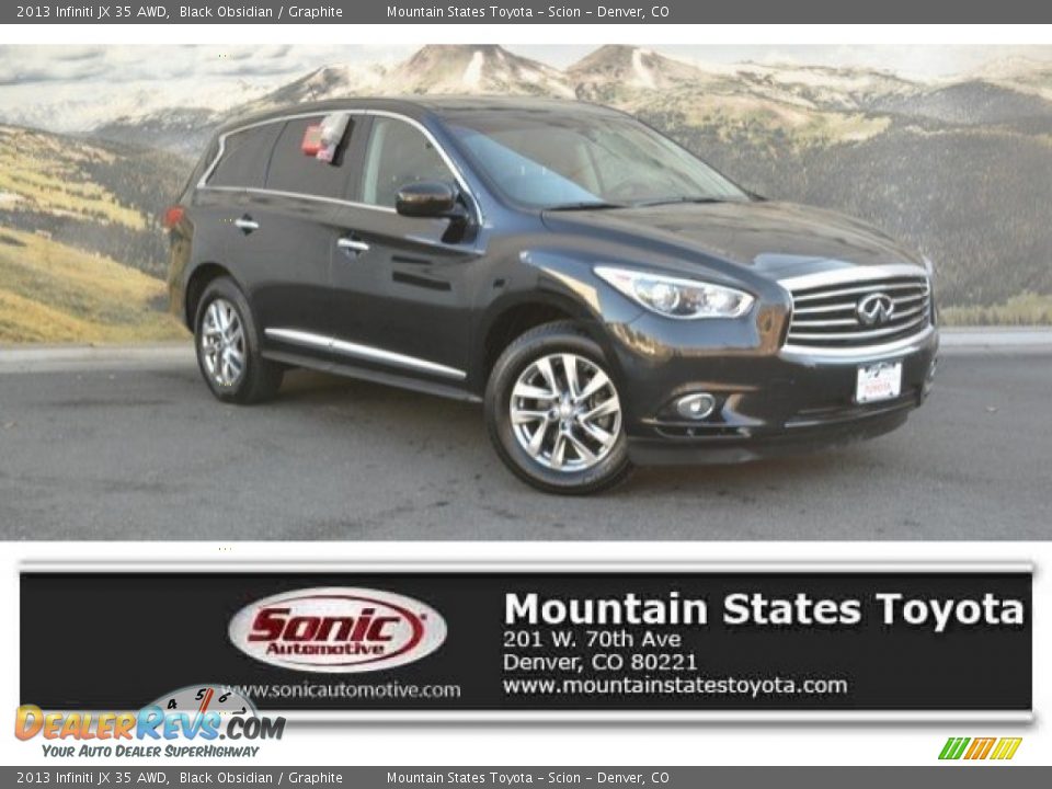 2013 Infiniti JX 35 AWD Black Obsidian / Graphite Photo #1