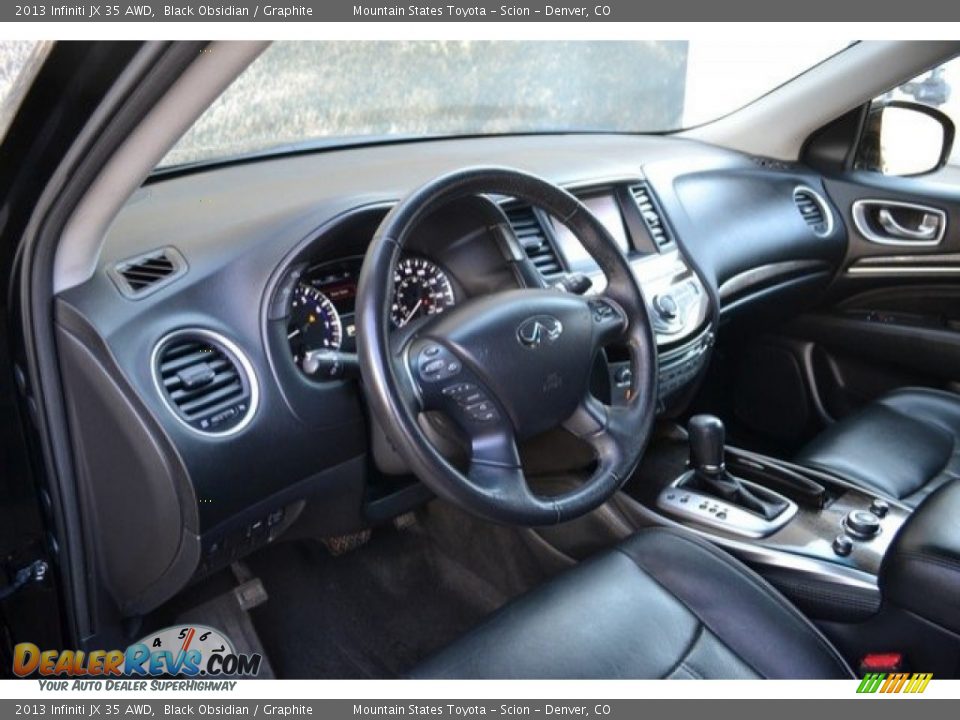2013 Infiniti JX 35 AWD Black Obsidian / Graphite Photo #10