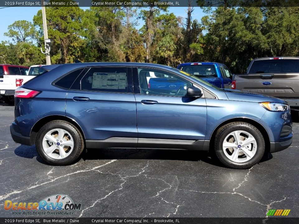 2019 Ford Edge SE Blue Metallic / Dune Photo #6