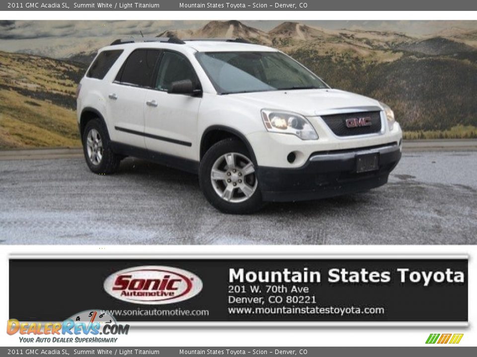2011 GMC Acadia SL Summit White / Light Titanium Photo #1