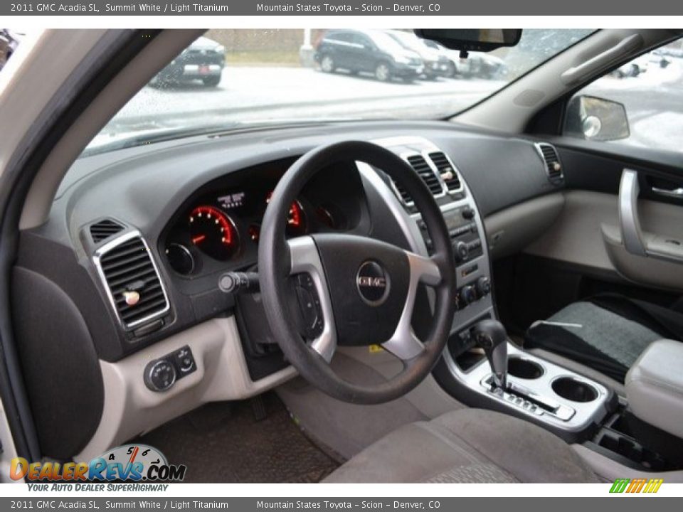 2011 GMC Acadia SL Summit White / Light Titanium Photo #10