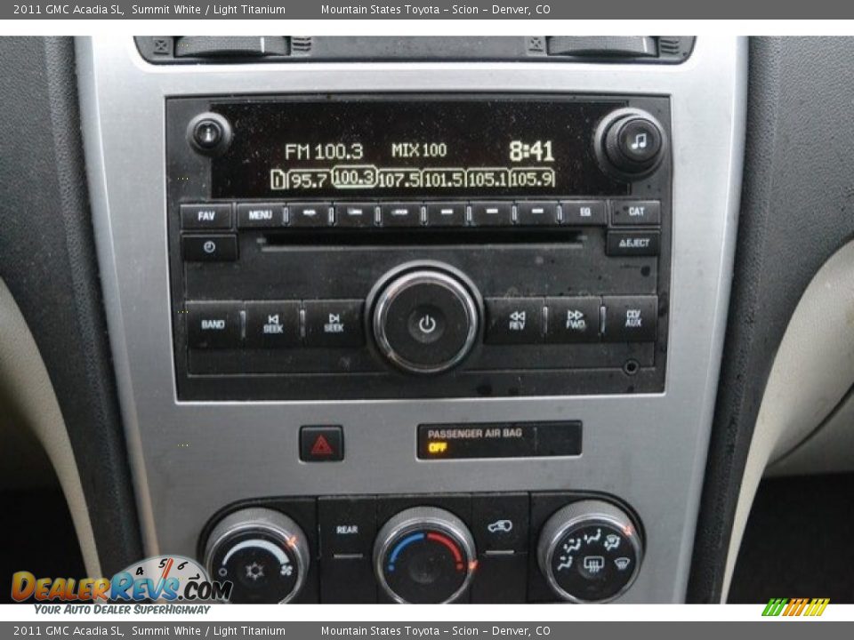 2011 GMC Acadia SL Summit White / Light Titanium Photo #11