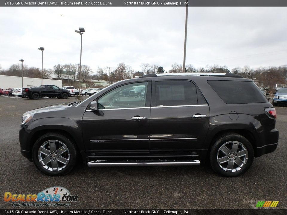 2015 GMC Acadia Denali AWD Iridium Metallic / Cocoa Dune Photo #12