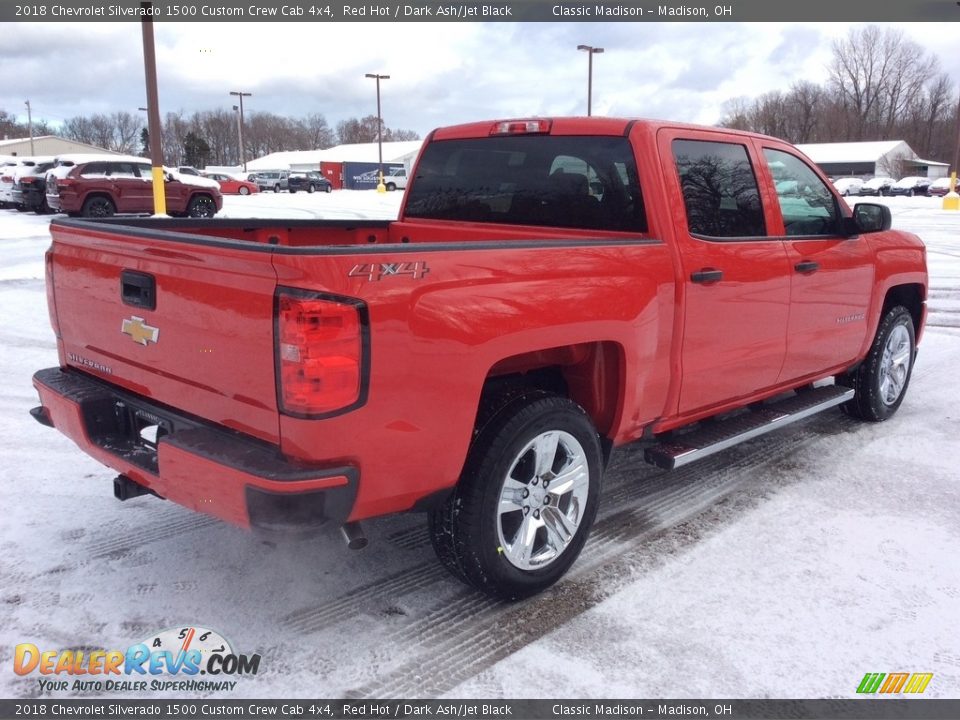 2018 Chevrolet Silverado 1500 Custom Crew Cab 4x4 Red Hot / Dark Ash/Jet Black Photo #6