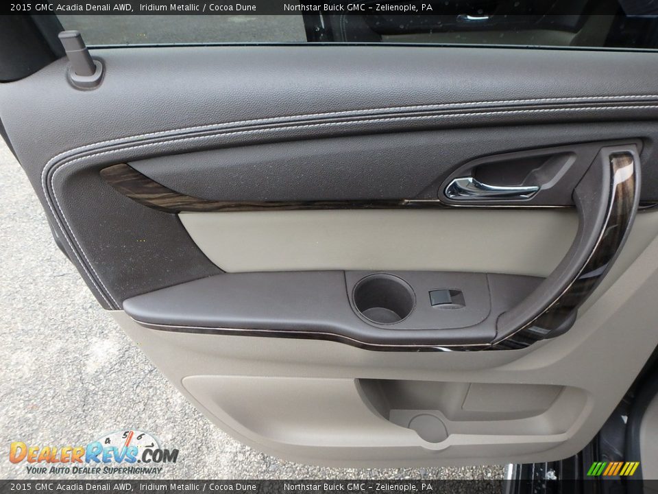 2015 GMC Acadia Denali AWD Iridium Metallic / Cocoa Dune Photo #19