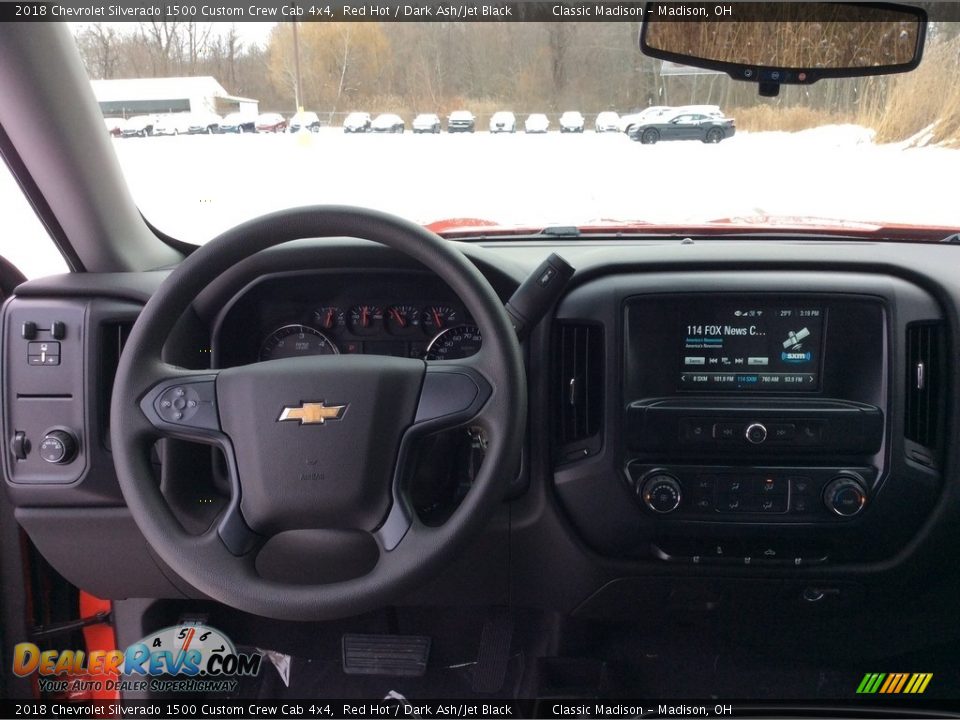 2018 Chevrolet Silverado 1500 Custom Crew Cab 4x4 Red Hot / Dark Ash/Jet Black Photo #12