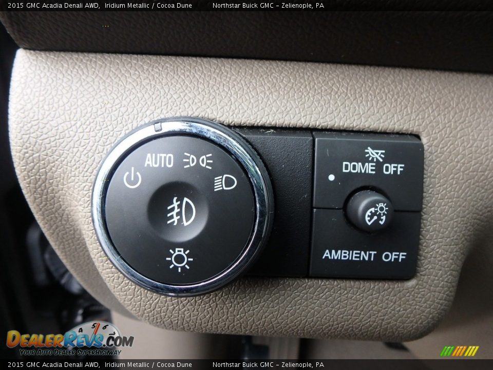 2015 GMC Acadia Denali AWD Iridium Metallic / Cocoa Dune Photo #23