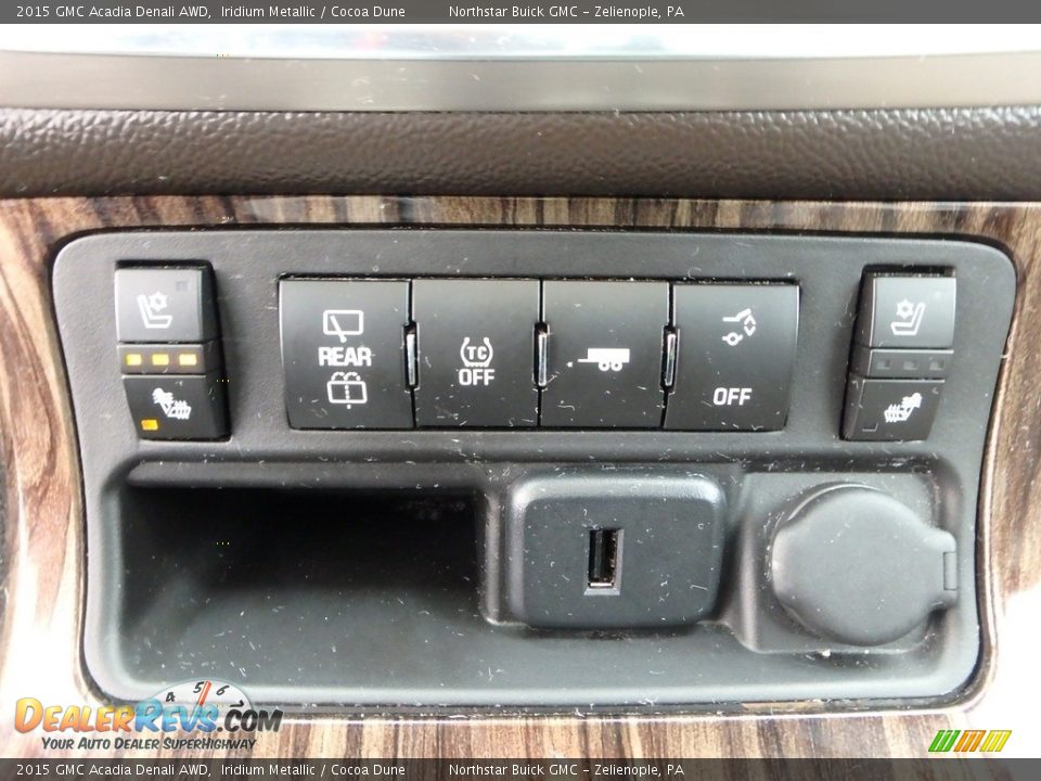 2015 GMC Acadia Denali AWD Iridium Metallic / Cocoa Dune Photo #26