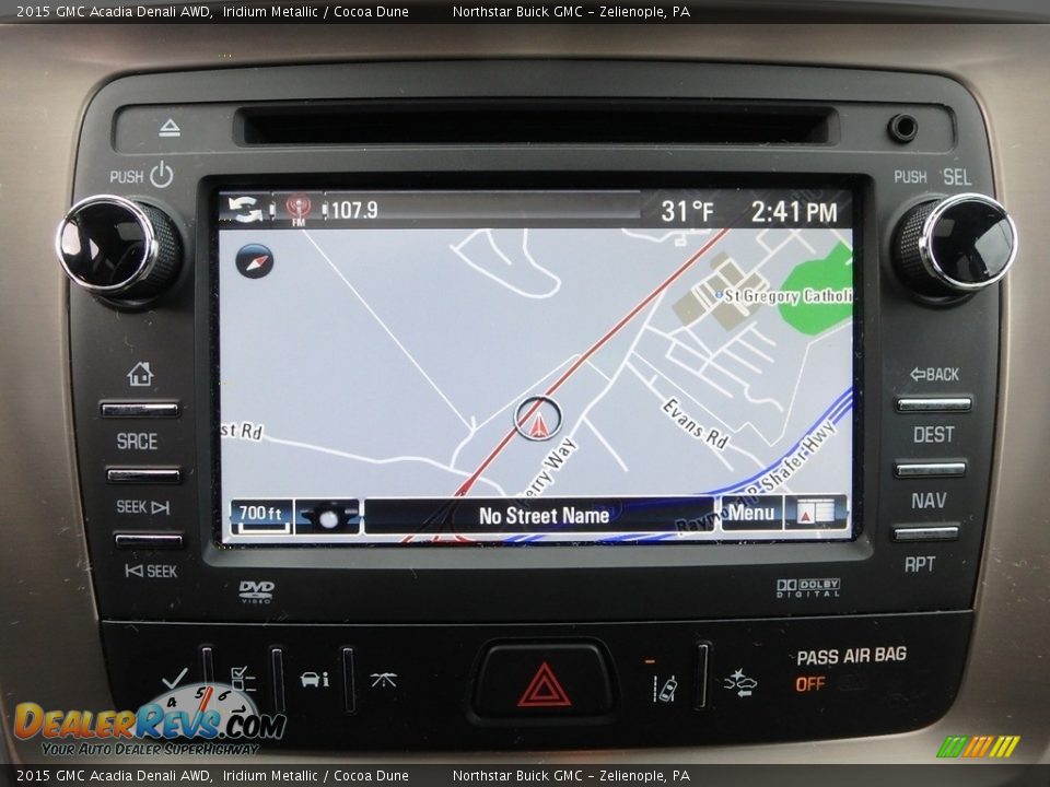 2015 GMC Acadia Denali AWD Iridium Metallic / Cocoa Dune Photo #27