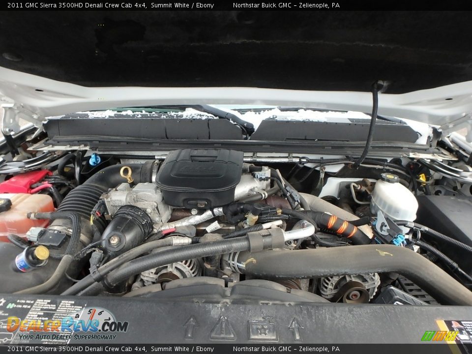2011 GMC Sierra 3500HD Denali Crew Cab 4x4 Summit White / Ebony Photo #2