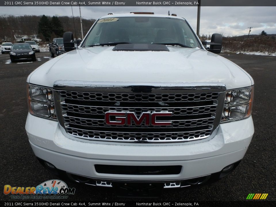 2011 GMC Sierra 3500HD Denali Crew Cab 4x4 Summit White / Ebony Photo #3