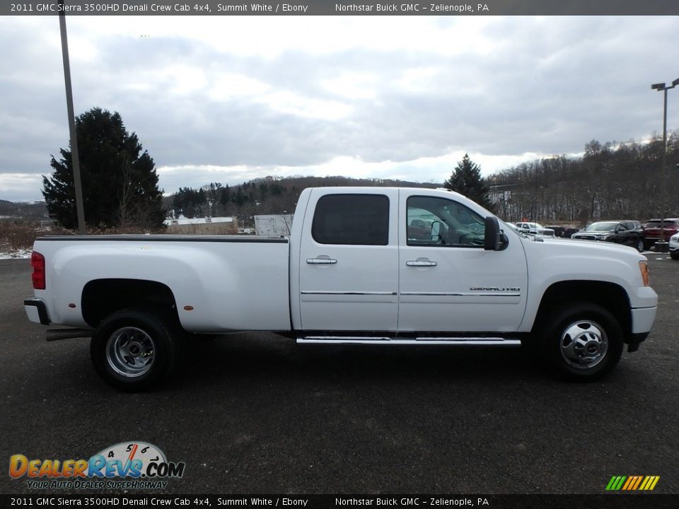 2011 GMC Sierra 3500HD Denali Crew Cab 4x4 Summit White / Ebony Photo #5