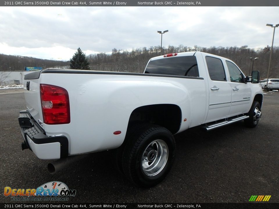 2011 GMC Sierra 3500HD Denali Crew Cab 4x4 Summit White / Ebony Photo #10