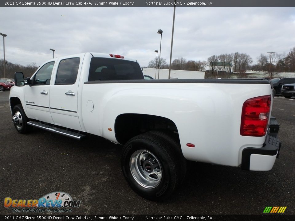 2011 GMC Sierra 3500HD Denali Crew Cab 4x4 Summit White / Ebony Photo #12