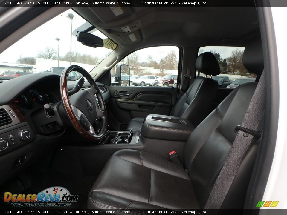 2011 GMC Sierra 3500HD Denali Crew Cab 4x4 Summit White / Ebony Photo #15