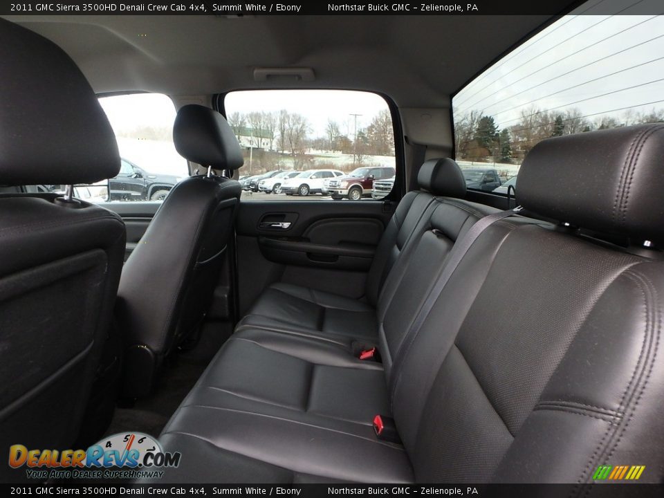 2011 GMC Sierra 3500HD Denali Crew Cab 4x4 Summit White / Ebony Photo #16