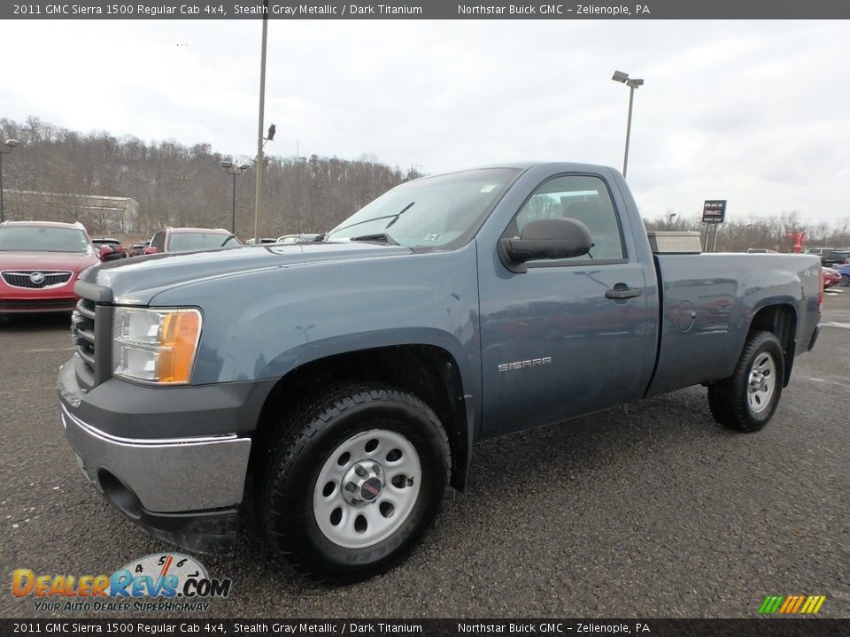 2011 GMC Sierra 1500 Regular Cab 4x4 Stealth Gray Metallic / Dark Titanium Photo #1
