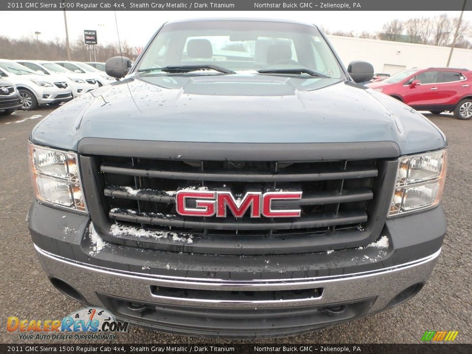 2011 GMC Sierra 1500 Regular Cab 4x4 Stealth Gray Metallic / Dark Titanium Photo #3
