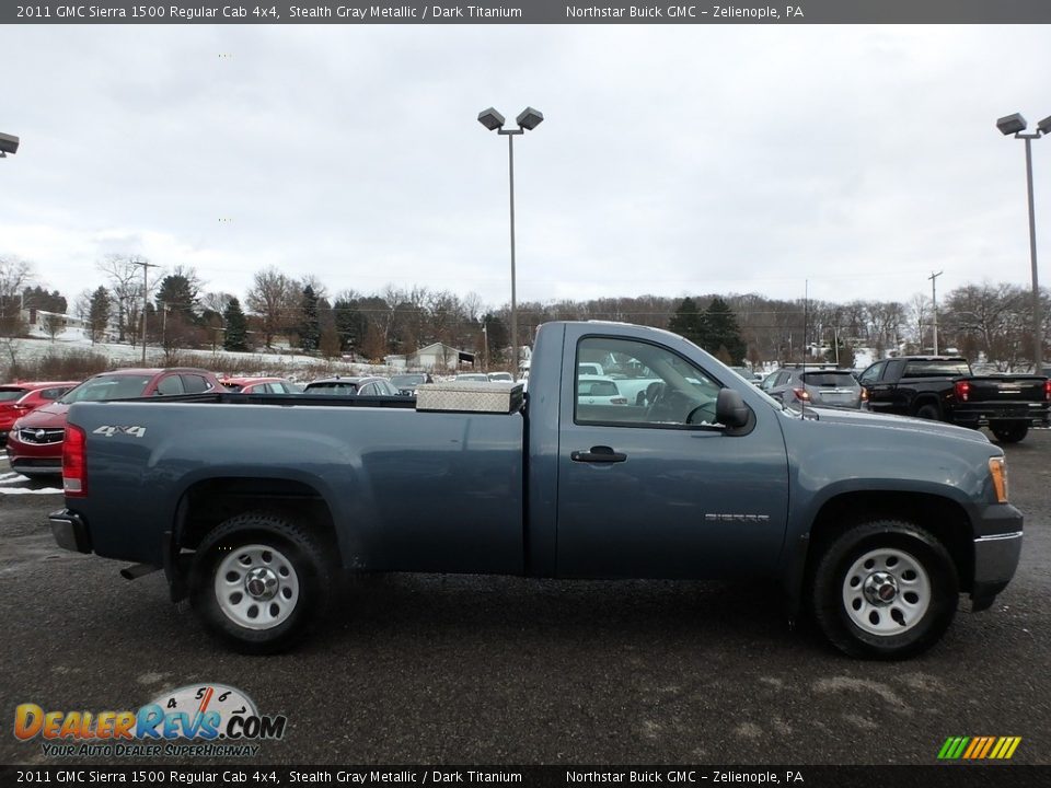 2011 GMC Sierra 1500 Regular Cab 4x4 Stealth Gray Metallic / Dark Titanium Photo #5