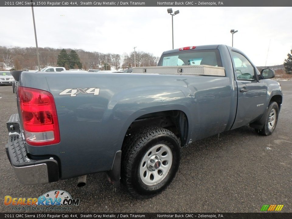 2011 GMC Sierra 1500 Regular Cab 4x4 Stealth Gray Metallic / Dark Titanium Photo #10