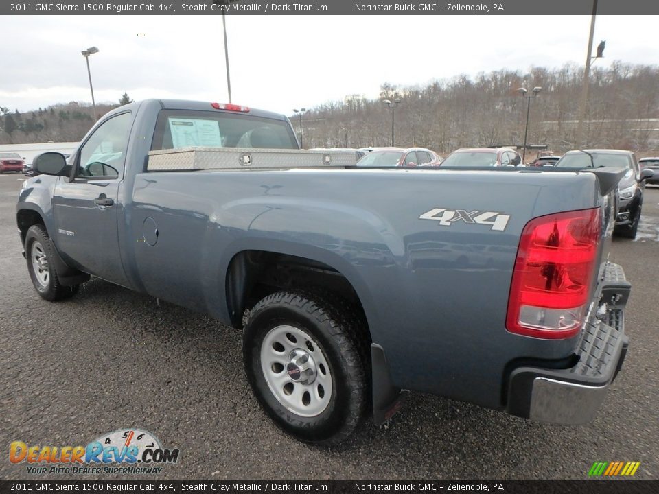 2011 GMC Sierra 1500 Regular Cab 4x4 Stealth Gray Metallic / Dark Titanium Photo #12