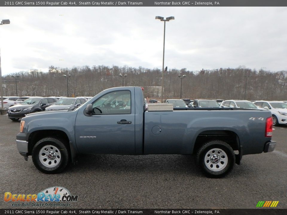 2011 GMC Sierra 1500 Regular Cab 4x4 Stealth Gray Metallic / Dark Titanium Photo #13