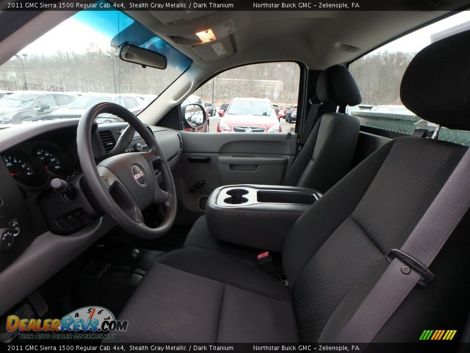 2011 GMC Sierra 1500 Regular Cab 4x4 Stealth Gray Metallic / Dark Titanium Photo #15
