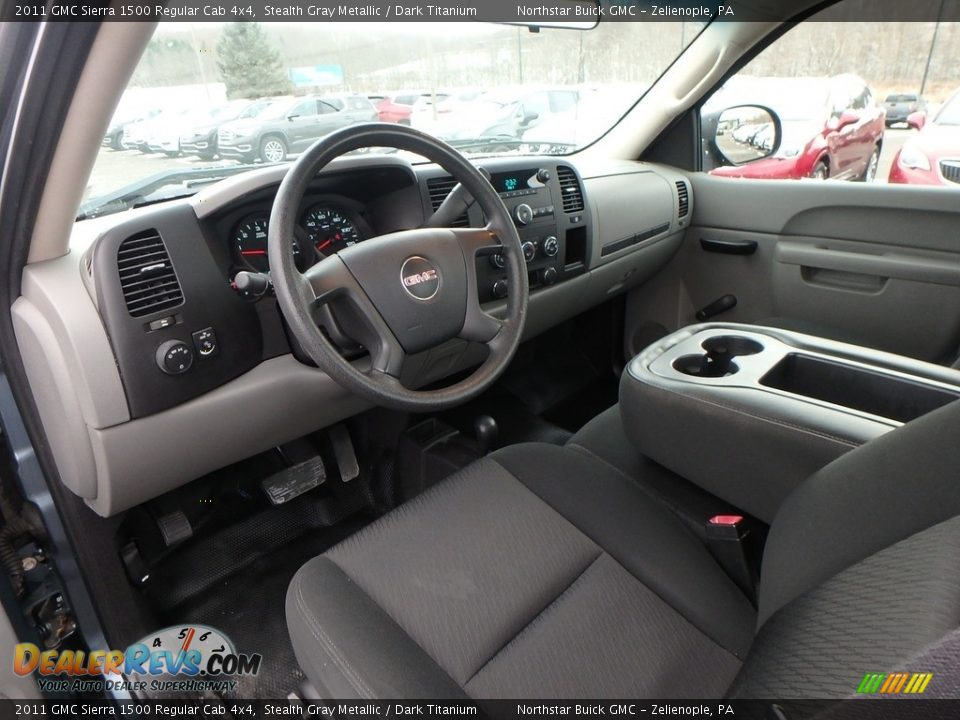 2011 GMC Sierra 1500 Regular Cab 4x4 Stealth Gray Metallic / Dark Titanium Photo #16