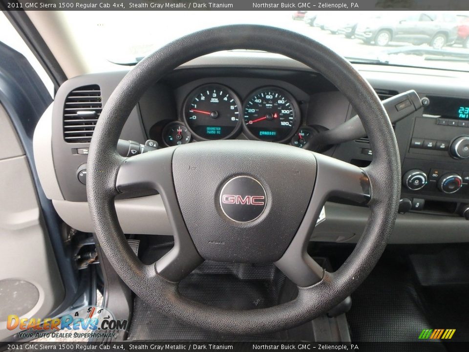 2011 GMC Sierra 1500 Regular Cab 4x4 Stealth Gray Metallic / Dark Titanium Photo #24