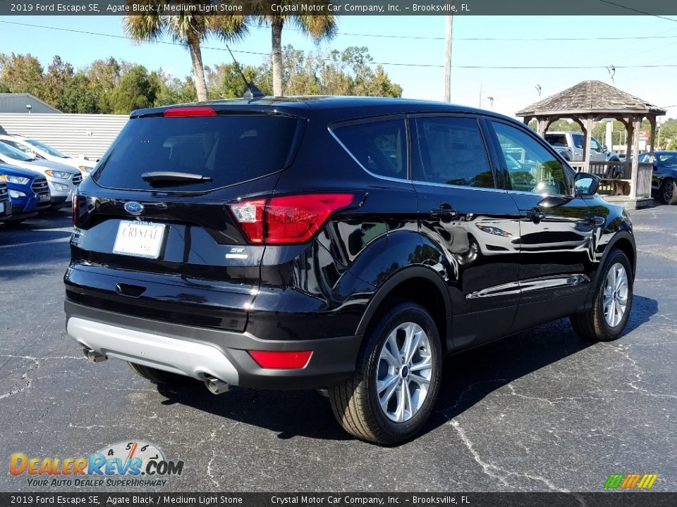 2019 Ford Escape SE Agate Black / Medium Light Stone Photo #5