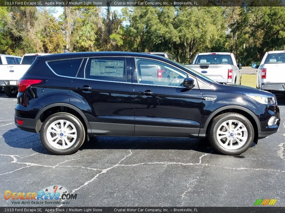 2019 Ford Escape SE Agate Black / Medium Light Stone Photo #6