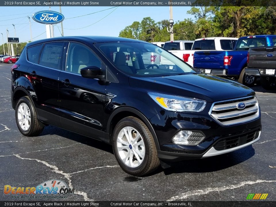 2019 Ford Escape SE Agate Black / Medium Light Stone Photo #7