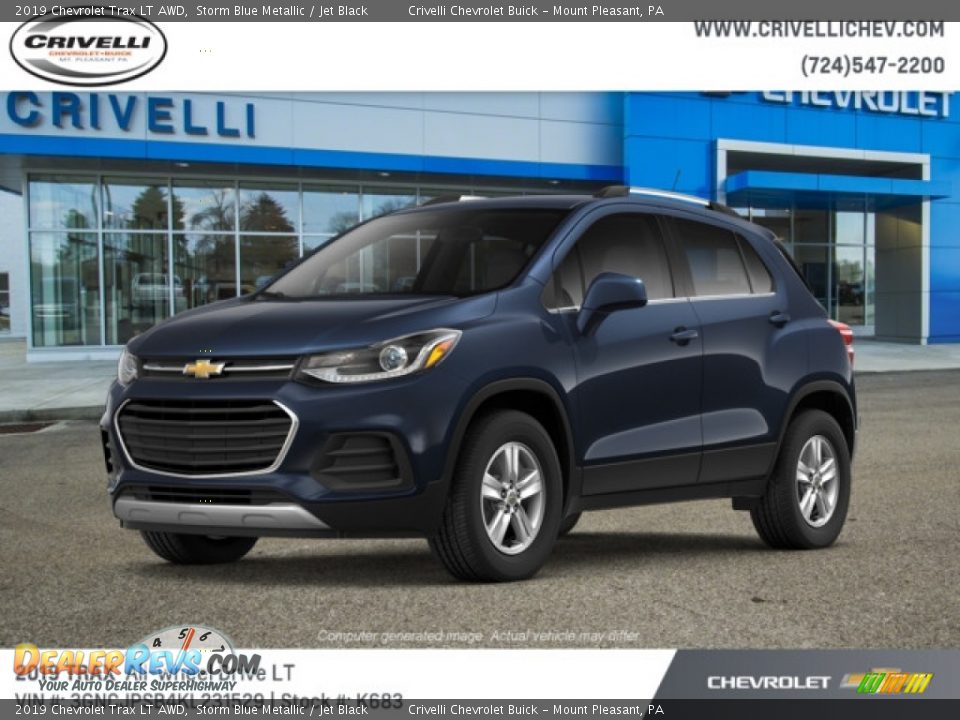 2019 Chevrolet Trax LT AWD Storm Blue Metallic / Jet Black Photo #1