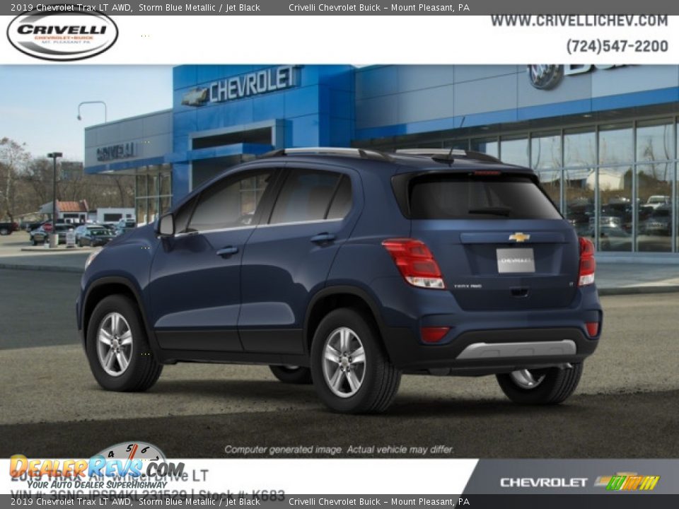 2019 Chevrolet Trax LT AWD Storm Blue Metallic / Jet Black Photo #3