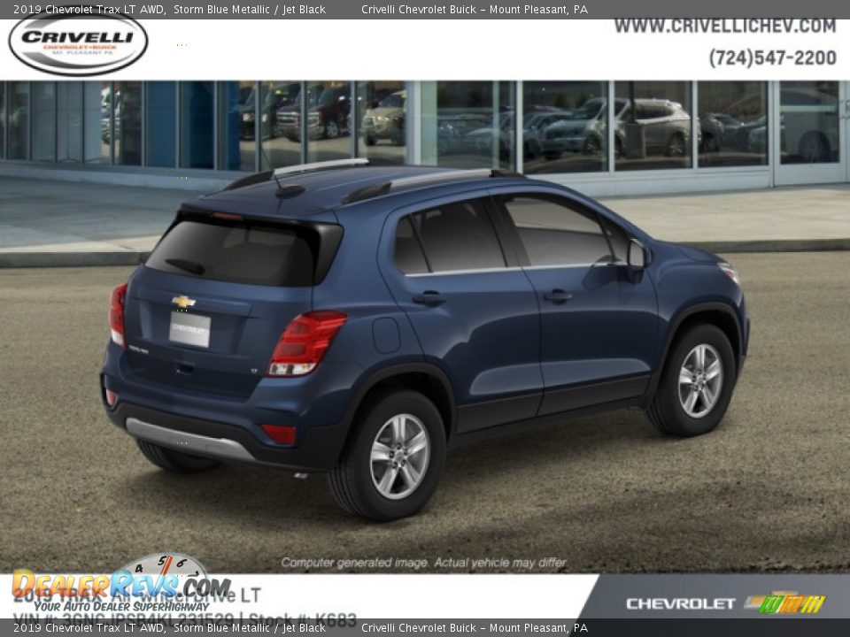 2019 Chevrolet Trax LT AWD Storm Blue Metallic / Jet Black Photo #4