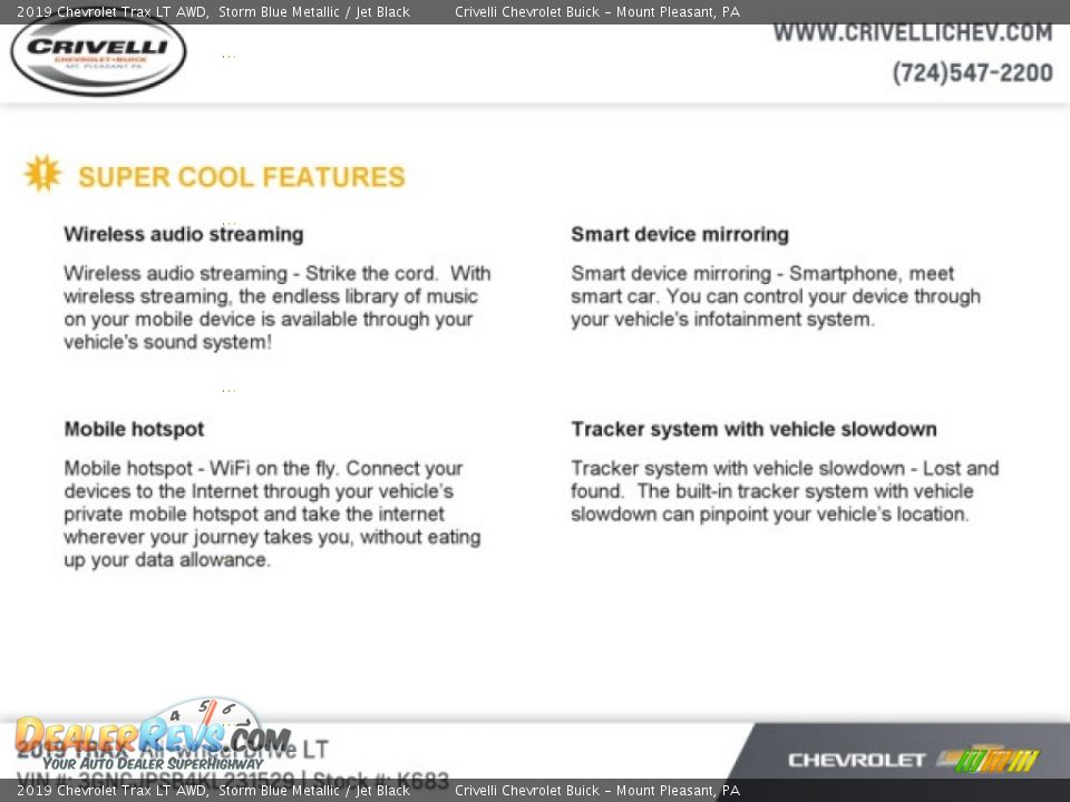 2019 Chevrolet Trax LT AWD Storm Blue Metallic / Jet Black Photo #7