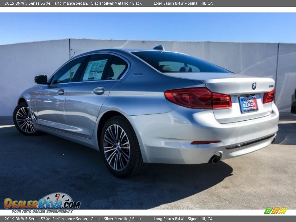2019 BMW 5 Series 530e iPerformance Sedan Glacier Silver Metallic / Black Photo #2